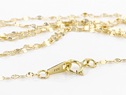 10K Yellow Gold Diamond Cut Multi-Layer Valentino Necklace - Size 18