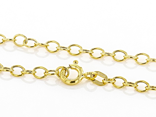 14K Yellow Gold Mirror Rolo Chain - Size 18