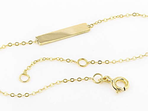 10K Yellow Gold Brilliamo™ Bar Bracelet - Size 7