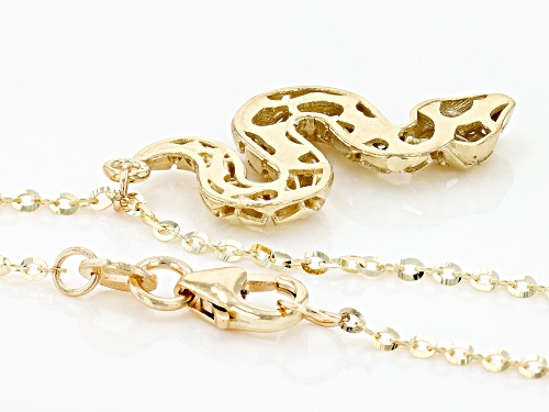 10k Yellow Gold Snake Adjustable Necklace