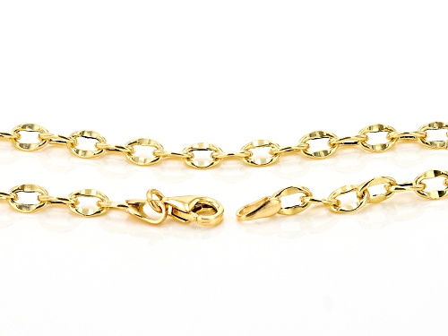 10k Yellow Gold Oval Link 20 Inch Chain - Size 20