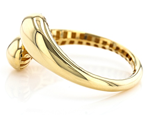 10K Yellow Gold Bypass Ring - Size 8
