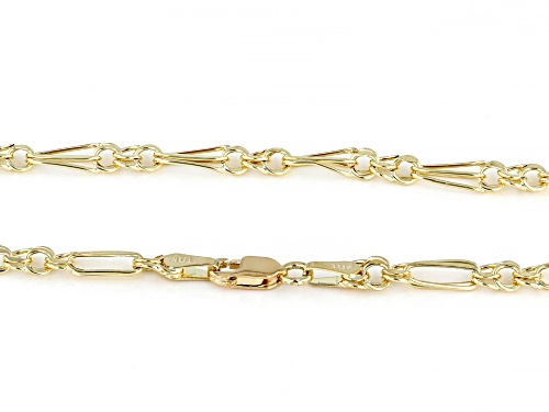 10K Yellow Gold 3.5MM Double Figaro Chain - Size 18