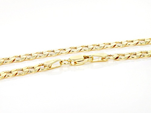 10k Yellow Gold 4.5mm Hammered Curb Link 18