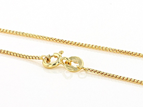 10k Yellow Gold Round Diamond Cut Box Link 20 Inch Chain - Size 20