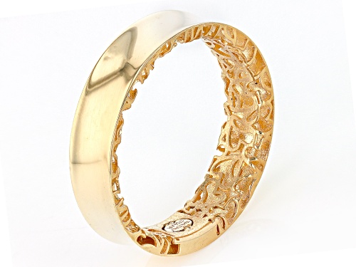 10k Yellow Gold Polished Concave Band Ring - Size 8