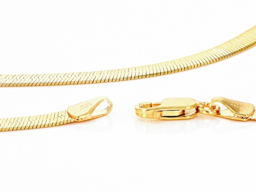 10k Yellow Gold 5mm Flex Herringbone Link 18 Inch Chain - Size 18