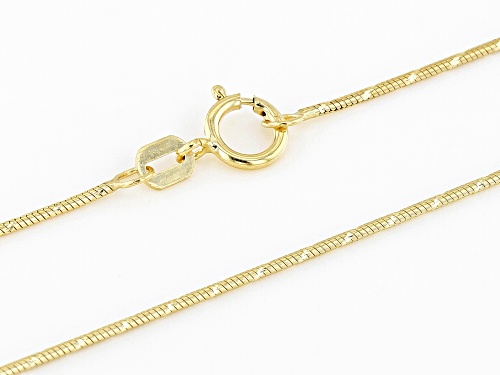 Splendido Italian Jewelry™ 10k Yellow Gold Spiral Diamond-Cut Snake 20 Inch Chain - Size 20