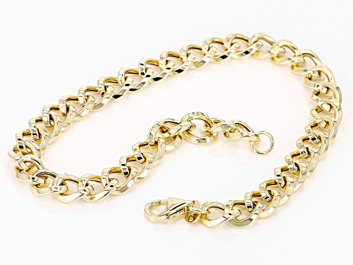 10k Yellow Gold 5.8mm Curb Link Bracelet - Size 7.5