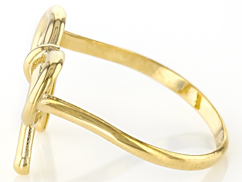 10k Yellow Gold Bow Ring - Size 8