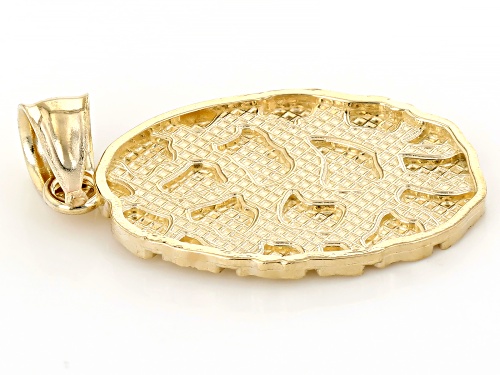 10k Yellow Gold Oval Nugget Pendant