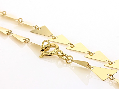Splendido Italian Jewelry™ 10k Yellow Gold 5mm Solid Kite Shaped Link 18 Inch Chain - Size 18