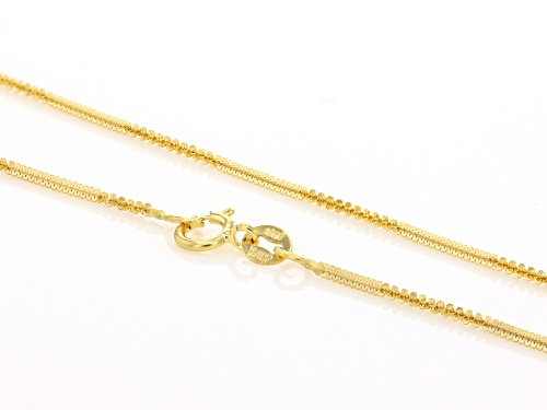 Splendido Italian Jewelry™ 10k Yellow Gold 1.24mm Solid Criss-Cross Station 16 Inch Chain - Size 16