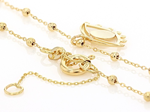 Splendido Italian Jewelry™ 10k Yellow Gold Evil Eye Pendant 18 Inch Necklace - Size 18
