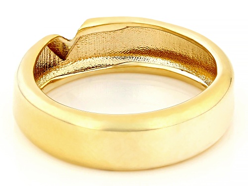 Splendido Italian Jewelry™ 10k Yellow Gold Cigar Band Heart Ring - Size 6