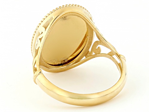Splendido Italian Jewelry™ 10k Yellow Gold Portrait Ring - Size 7