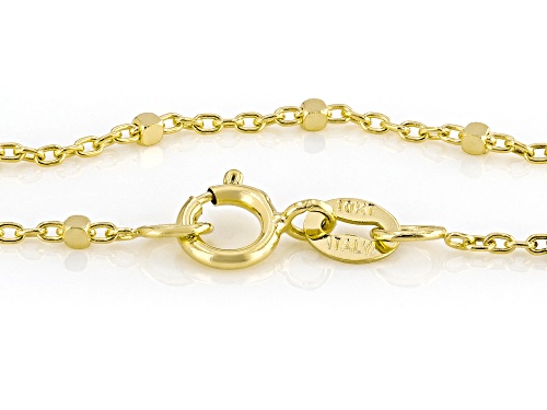 Splendido Italian Jewelry™ 10k Yellow Gold 1.5mm Square Bead Necklace - Size 20