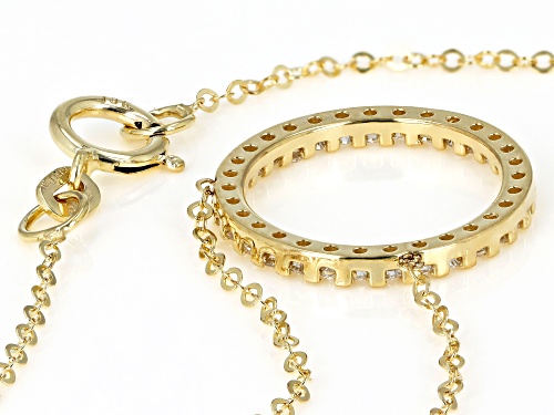 Bella Luce® 0.31ctw Diamond Simulant Round 10k Yellow Gold Circle 18 inch Necklace - Size 18