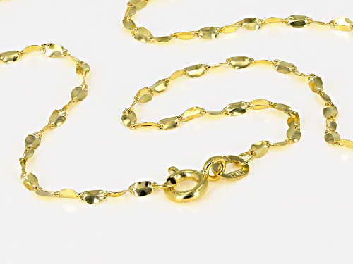 10K Yellow Gold .3MM Twisted Valentino Chain Necklace 18 Inch - Size 18