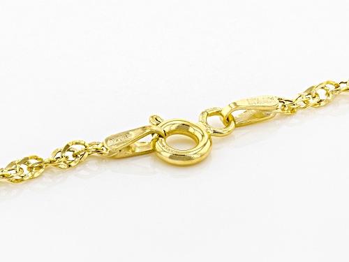 10K Yellow Gold Diamond-Cut 1.7MM Singapore Chain - Size 18
