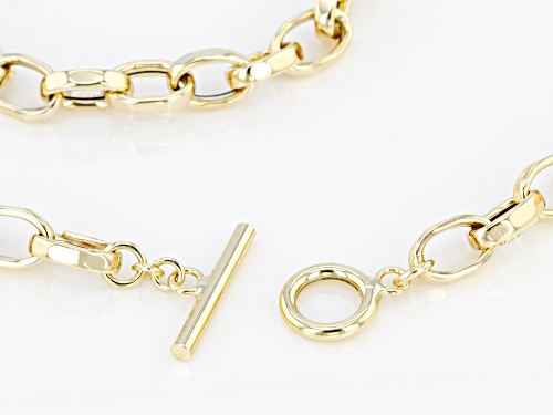 10k Yellow Gold Rolo Link 7 Inch Bracelet - Size 7