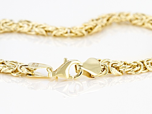 10K Yellow Gold Domed High Polished Byzantine Bracelet - Size 7.25