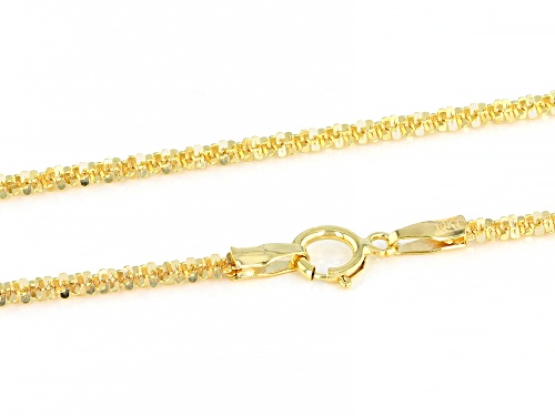 10K Yellow Gold Criss-Cross Chain Necklace 20