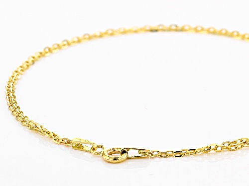 10K Yellow Gold 1.60MM Bismark Chain Bracelet - Size 8