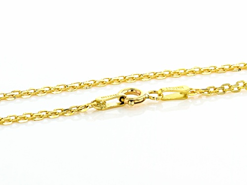 10K Yellow Gold 1.90MM Bismark Chain Necklace 20 Inch - Size 20