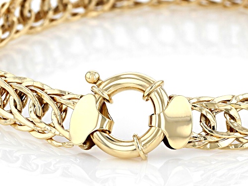 10K Yellow Gold Woven Link 8 Inch Bracelet - Size 8