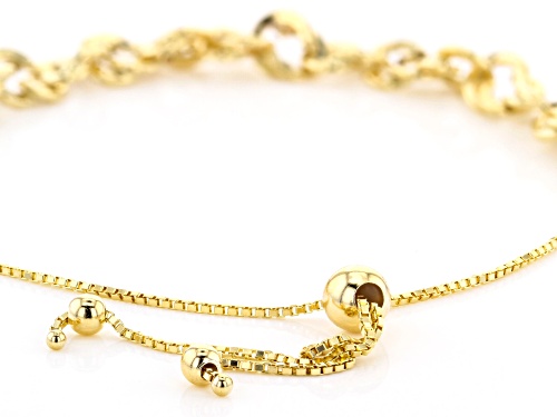 10K Yellow Gold 5.50MM High Polished Double Link Rope Chain 10.5 Inch Bolo Bracelet - Size 10.5