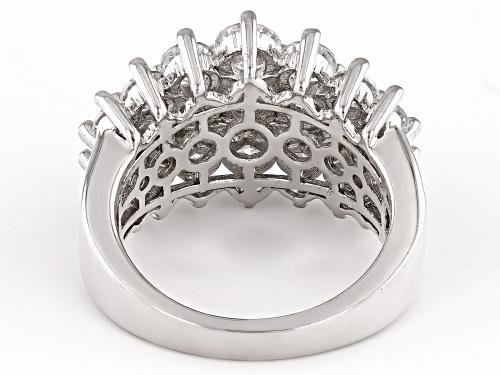 Bella Luce ® 5.85ctw Diamond Simulant Rhodium Over Sterling Silver Ring (3.27ctw Dew) - Size 5