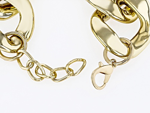 Copper-Nickel Chain Bracelet Gold Tone Plt