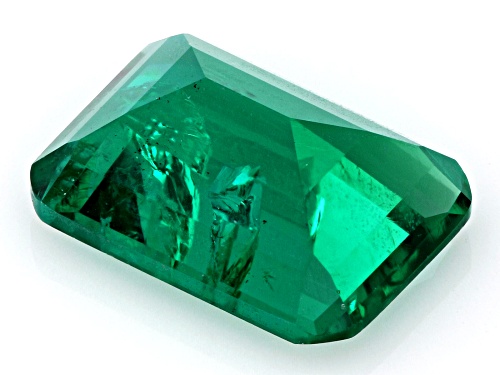 Lab Created Emerald Loose Gemstone Octagon 7x5mm Single, 0.70CTW Minimum