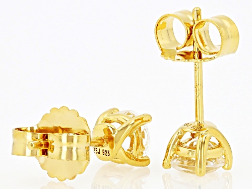 Petalite Round 5mm 18K Yellow Gold Over Sterling Silver Stud Earrings 0.60ctw