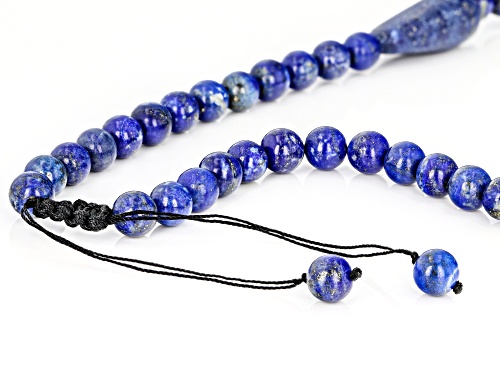 Free-Form And Round Lapis Lazuli Bolo Style Necklace - Size 20
