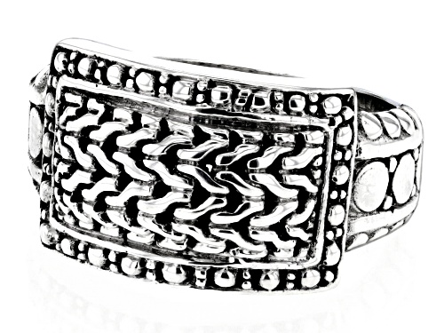 Artisan Collection of Bali™ Sterling Silver Textured & Jawan Beaded Ring - Size 9