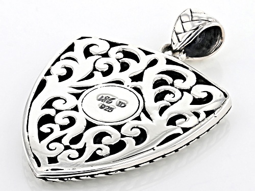 Artisan Collection of Bali™ Ruby Accent Sterling Silver Carved Dragon Pendant