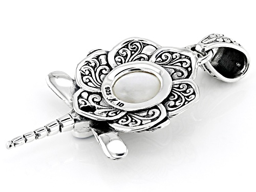 Artisan Collection of Bali™ White Cultured Mabe Pearl & Swiss Blue Topaz Sterling Silver Pendant