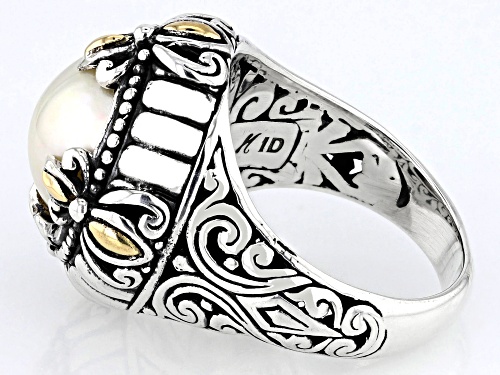 Artisan Collection of Bali™ 11.5-12mm Cultured Mabe Pearl Sterling Silver With 18K Gold Accents Ring - Size 11
