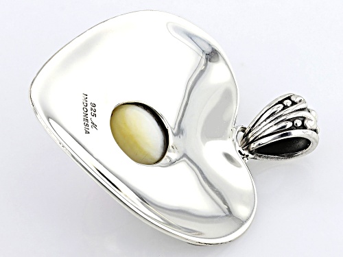 Artisan Collection of Bali™ 15-16mm Pink Cultured Mabe Pearl Sterling Silver Heart Pendant