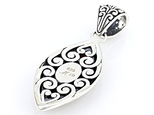 Artisan Collection of Bali™ 24x11mm Red Indonesian Coral Sterling Silver Pendant