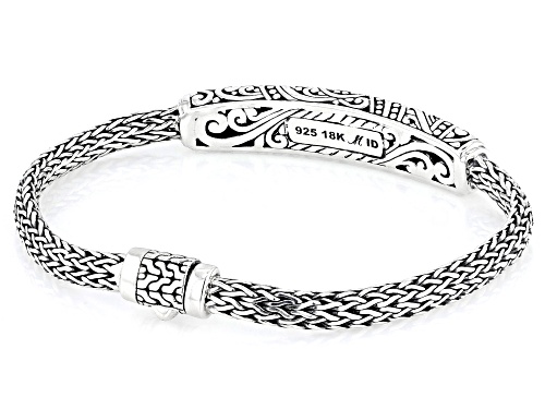 Artisan Collection of Bali™ Sterling Silver & 18K Gold Accents Filigree Bracelet - Size 7.25