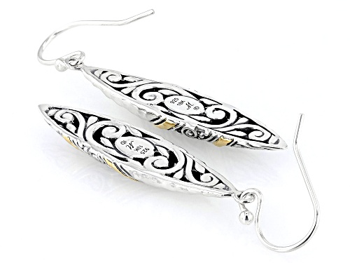 Artisan Collection of Bali™ Sterling Silver With 18K Yellow Gold Accent Dangle Earrings