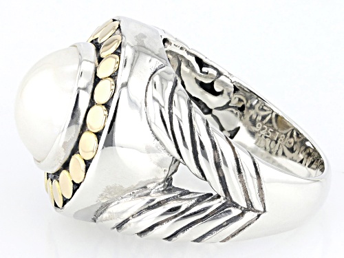 Artisan Collection of Bali™ Cultured Mabe Pearl Sterling Silver & 18K Yellow Gold Ring - Size 5