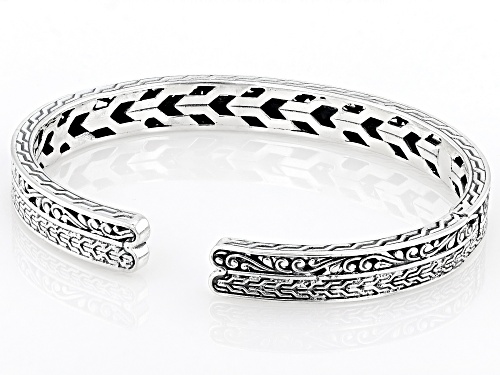 Artisan Collection of Bali™ Sterling Silver Hammered & Filigree Cuff Bracelet - Size 6.75
