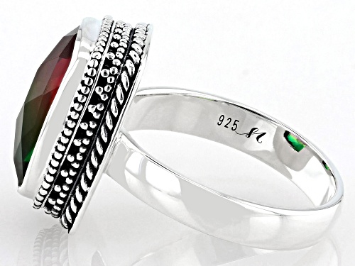 Artisan Collection of Bali™ 5.08ct Watermelon Quartz™ Triplet Sterling Silver Ring - Size 9