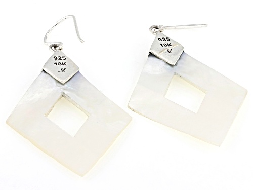 Artisan Collection of Bali™ White Mother-of-Pearl Sterling Silver & 18K Gold Accent Earrings