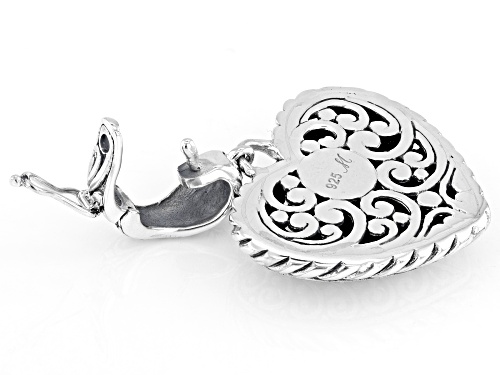 Artisan Collection of Bali™ Sterling Silver Floral & Heart Enhancer Pendant