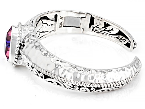 Artisan Collection of Bali™ 12.60ct Pink Azotic Quartz Sterling Silver Cuff Bracelet - Size 6.75